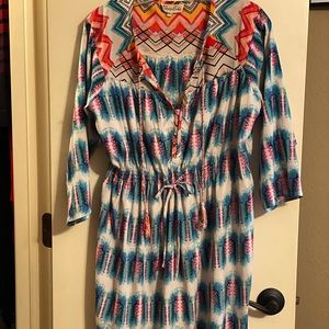 Silky boho tunic dress
